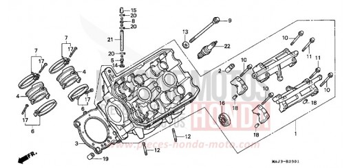 LEFT CYLINDER HEAD ST1100V de 1997